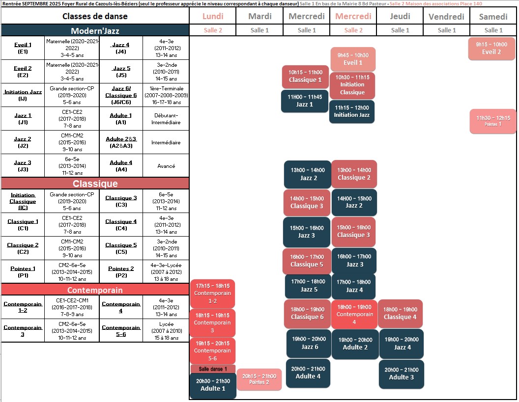 Planning loisir 25-26